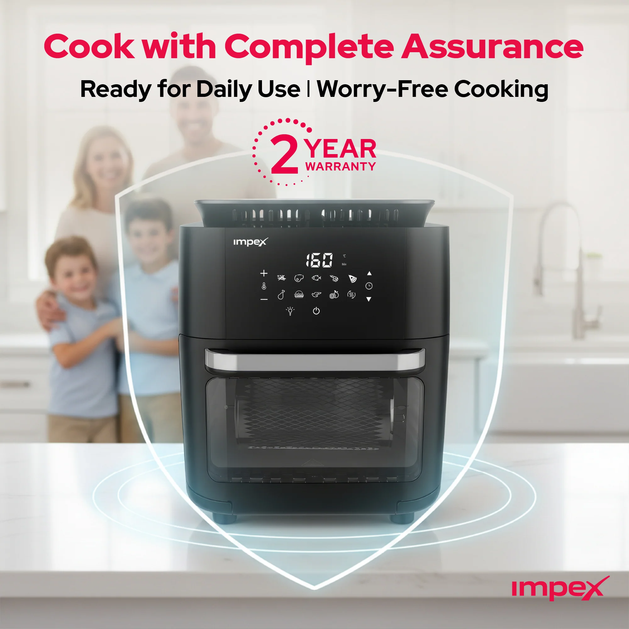 12L Digital Air Fryer AIRCHEF XL 1800W with Accessories - Image 10