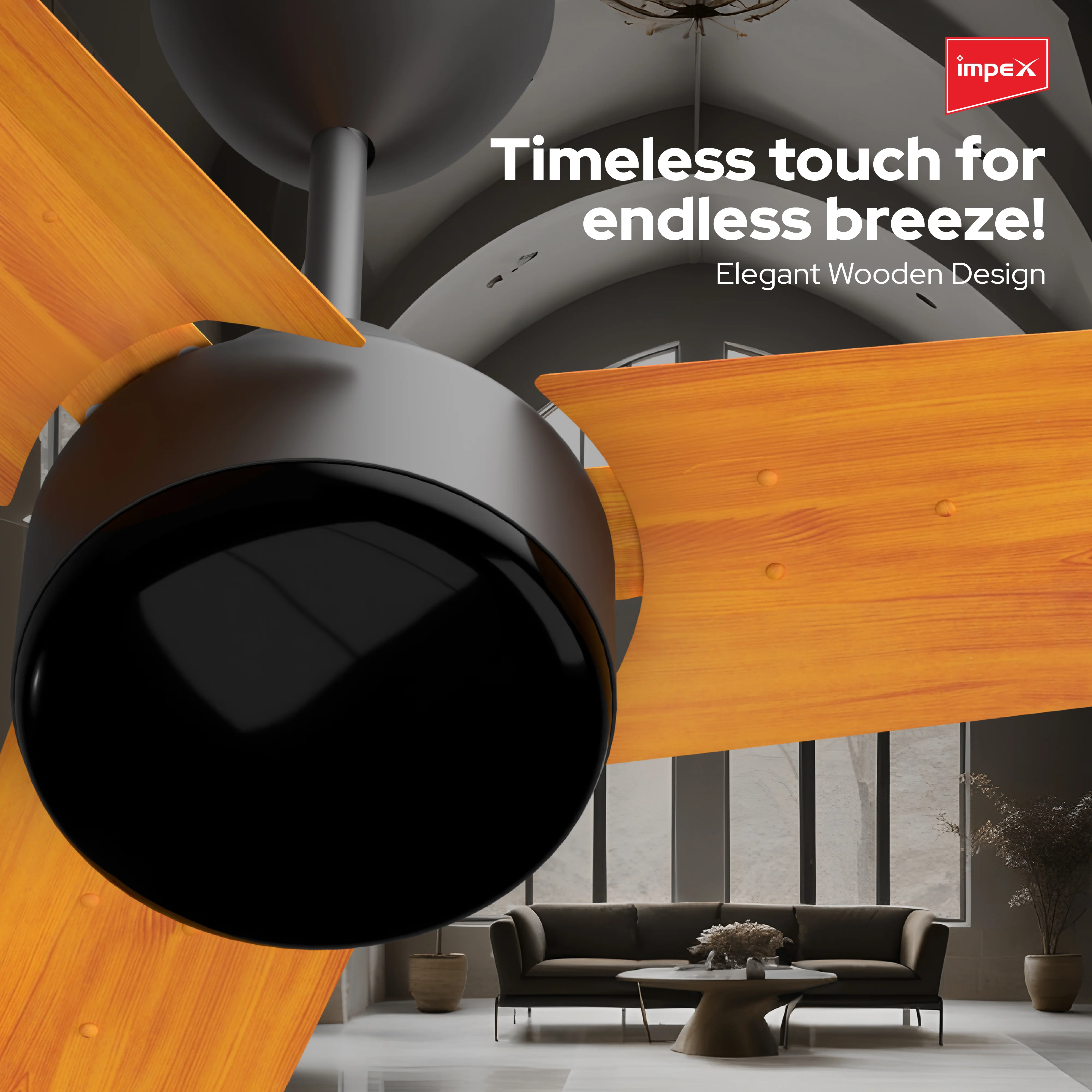 IMPEX Atom 28 Classic TW, 5 Star 1200 mm BLDC Motor with Remote 3 Blade Ceiling Fan - Image 7