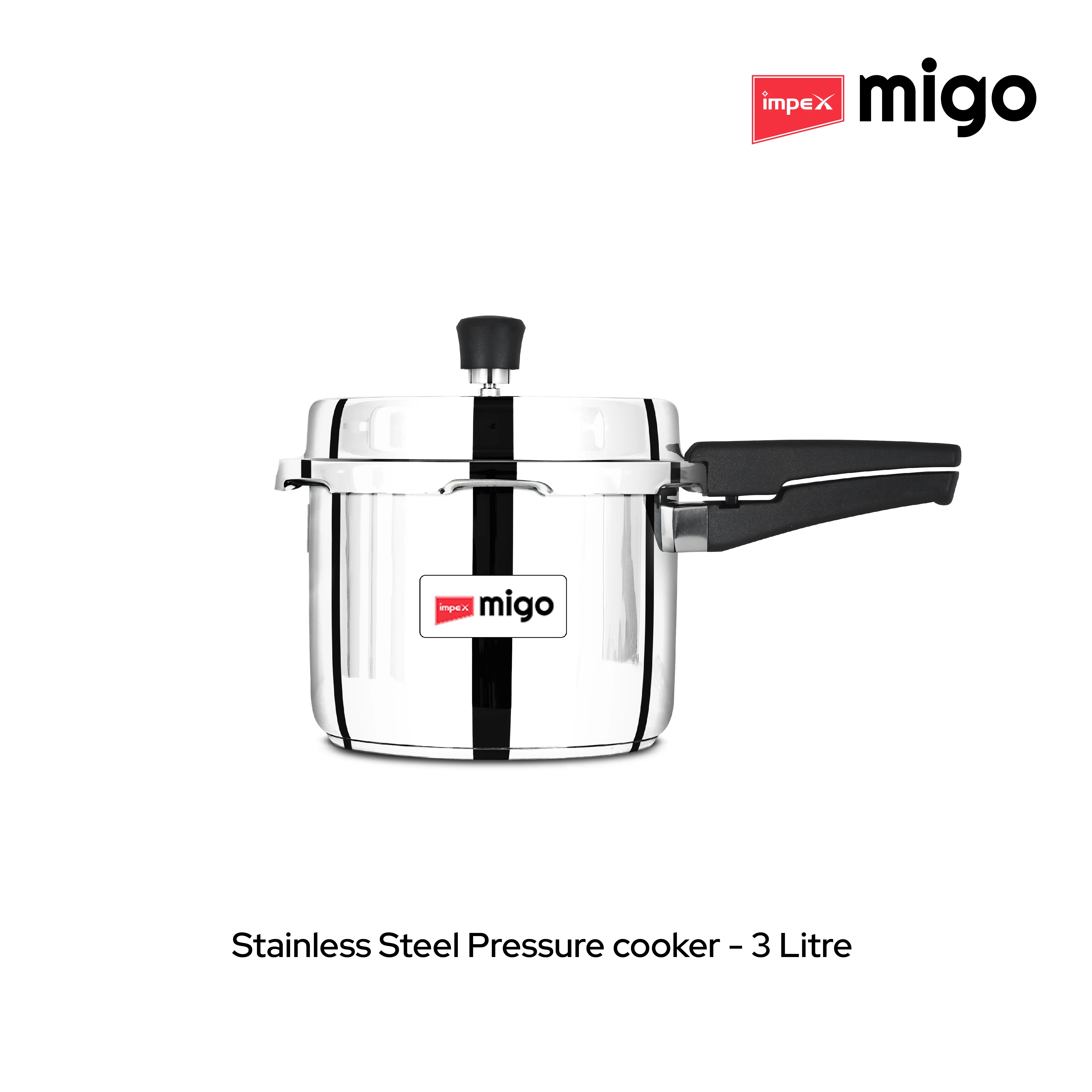 IMPEX Migo 3 L Stainless Steel Pressure cooker IFC 3 SS Induction Bottom (Stainless Steel) - Image 8