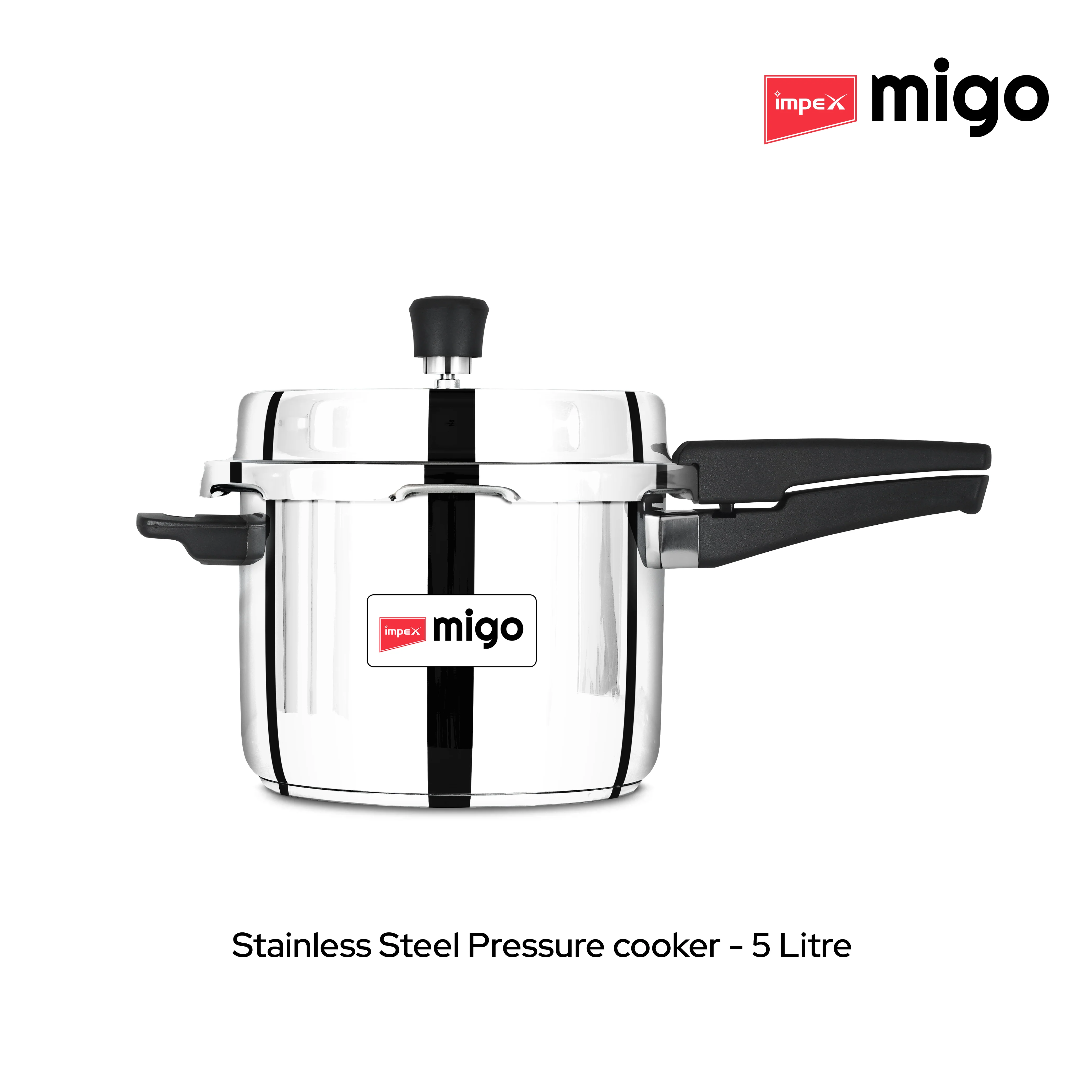 IMPEX Migo 5 L Stainless Steel Pressure cooker IFC 5 SS Induction Bottom (Stainless Steel) - Image 8