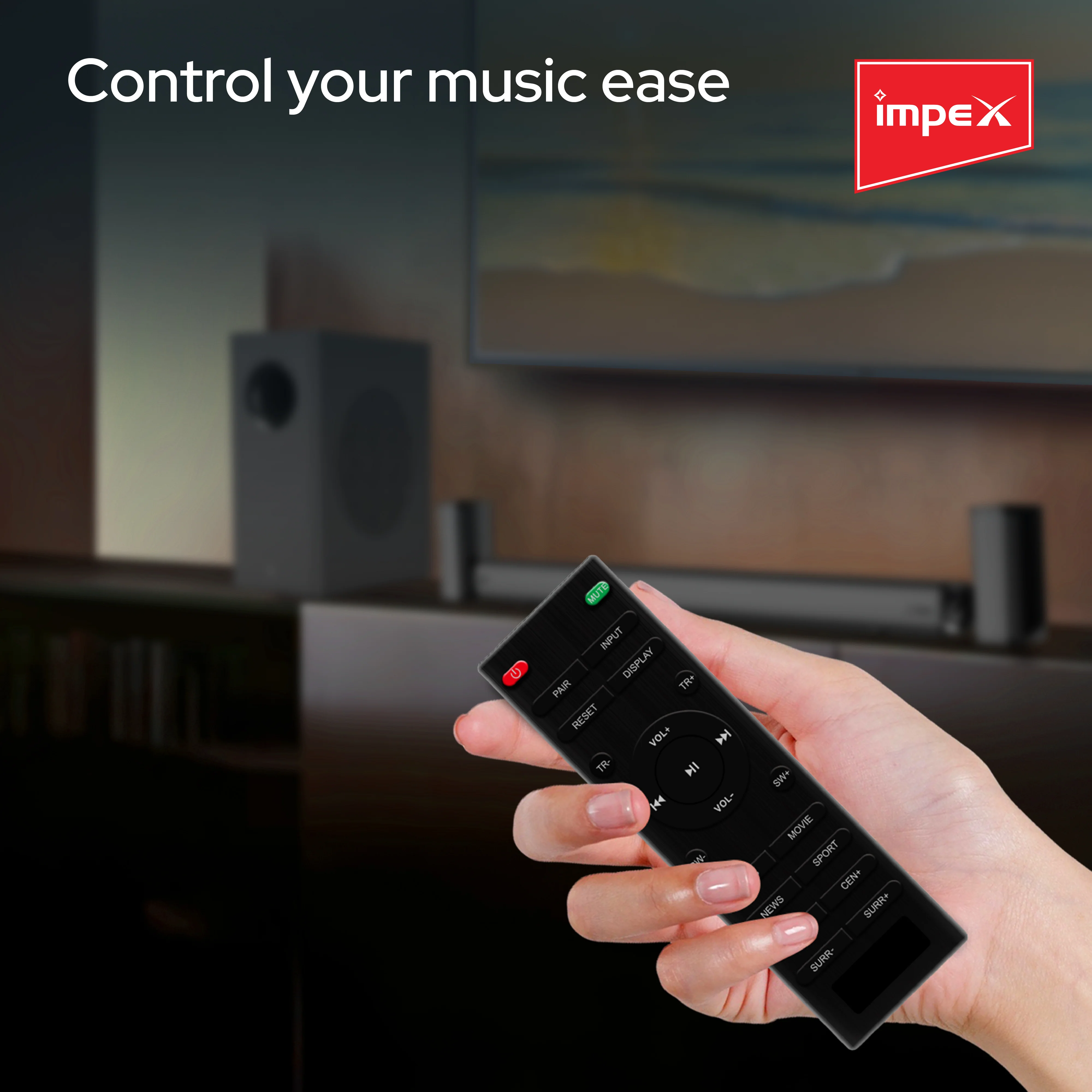 Impex BoomBar HK800 210W 2.1 Channel Soundbar with Wireless Sub-Woofer, Surround Speakers, Dolby Audio, and 1-Year Warranty (Black) - Image 6