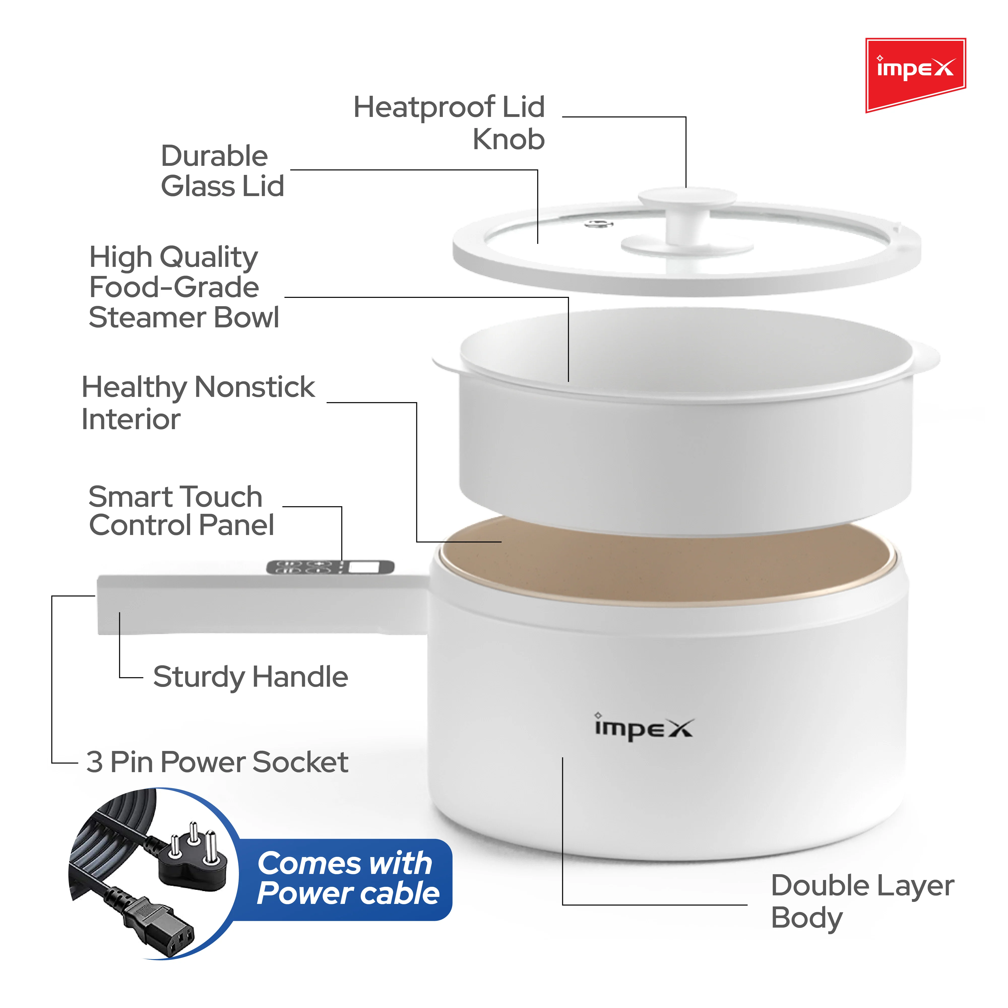 Impex Multi Functional Electric Pan ( Magic Pan WS18 ) - Image 10