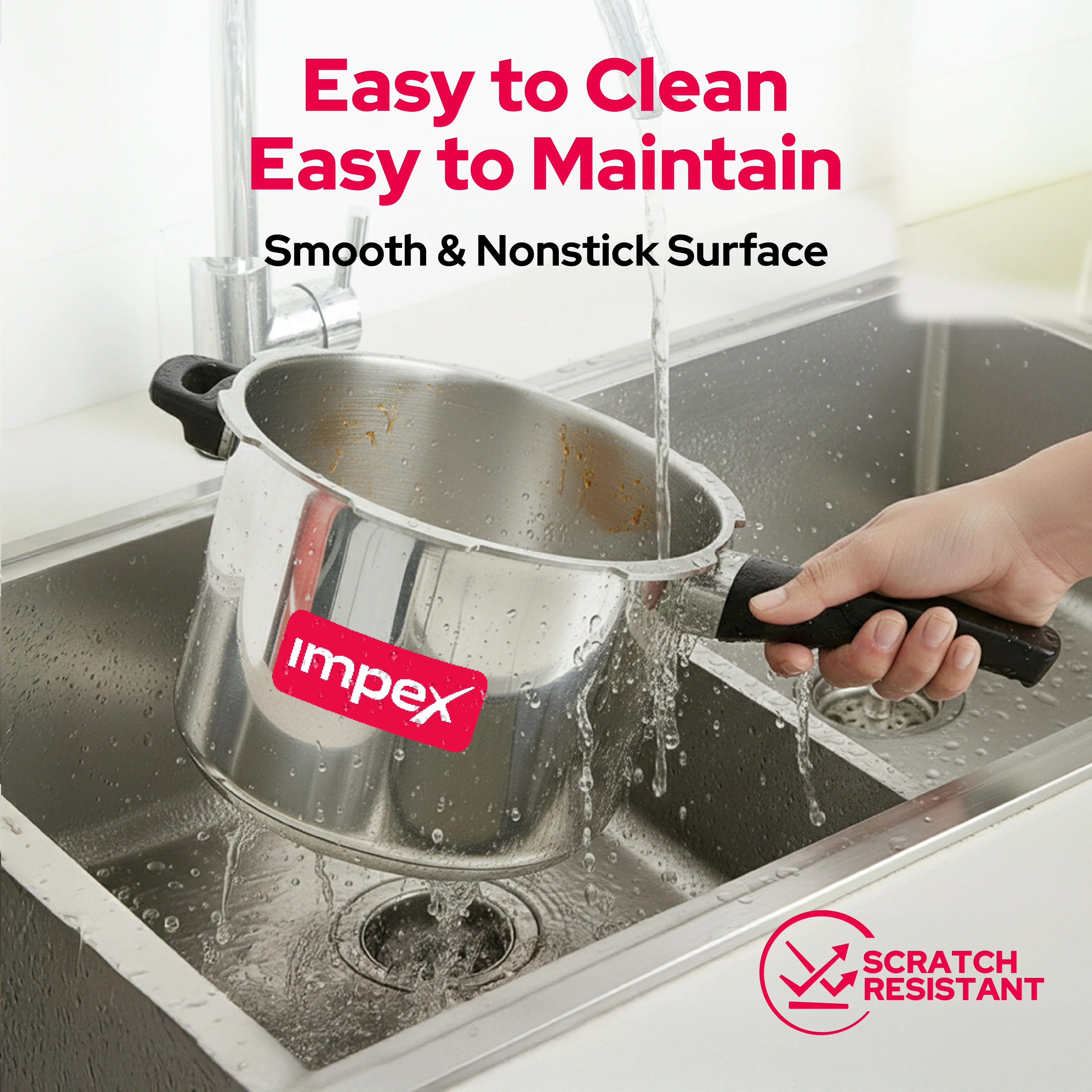 2L,3L,5L Stainless Steel Induction Base Outer Lid Pressure Cooker Family Combo (Pack of 3) - Image 6