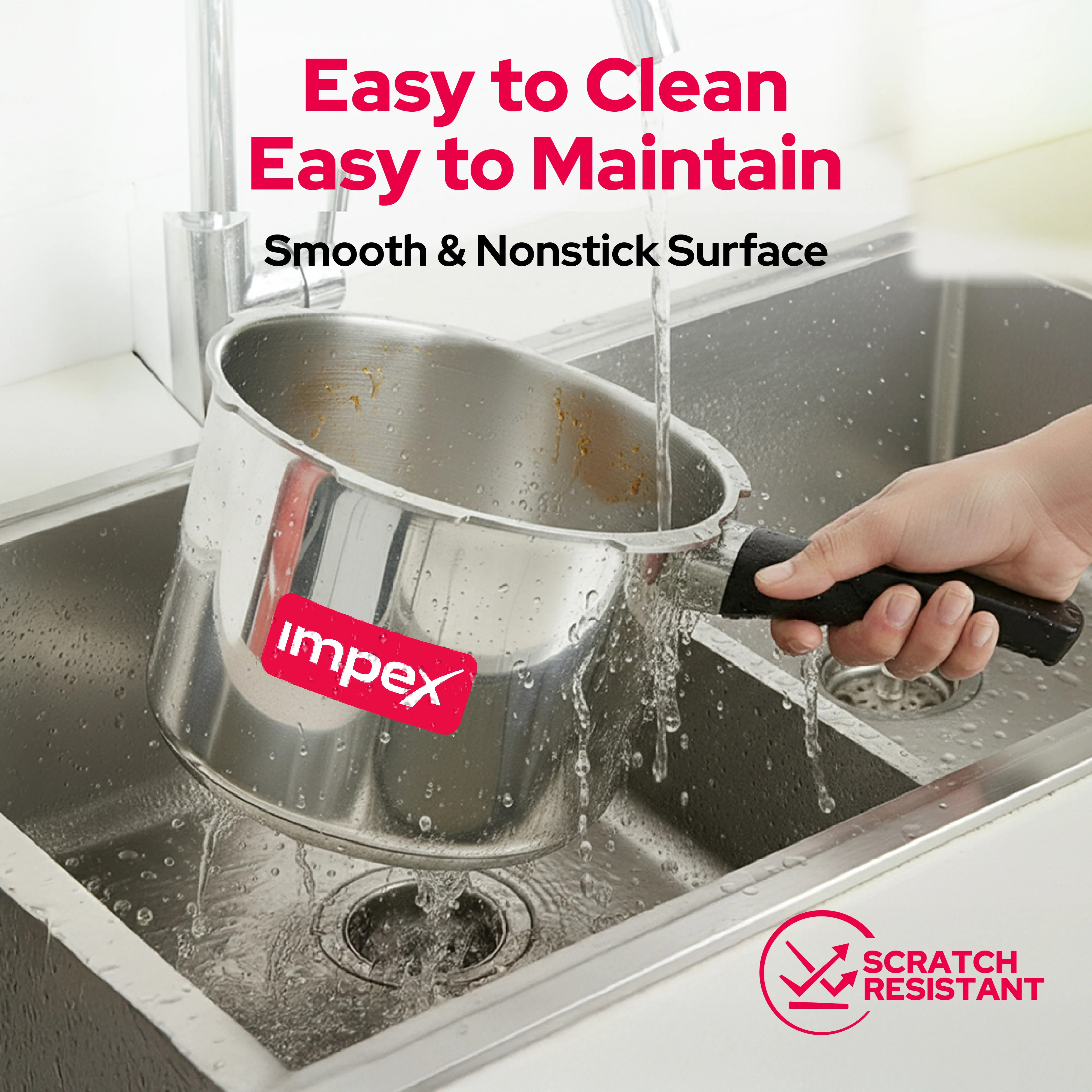 Impex EP3 Induction Base Stainless Steel Pressure Cooker (3 L, Silver) - Image 7