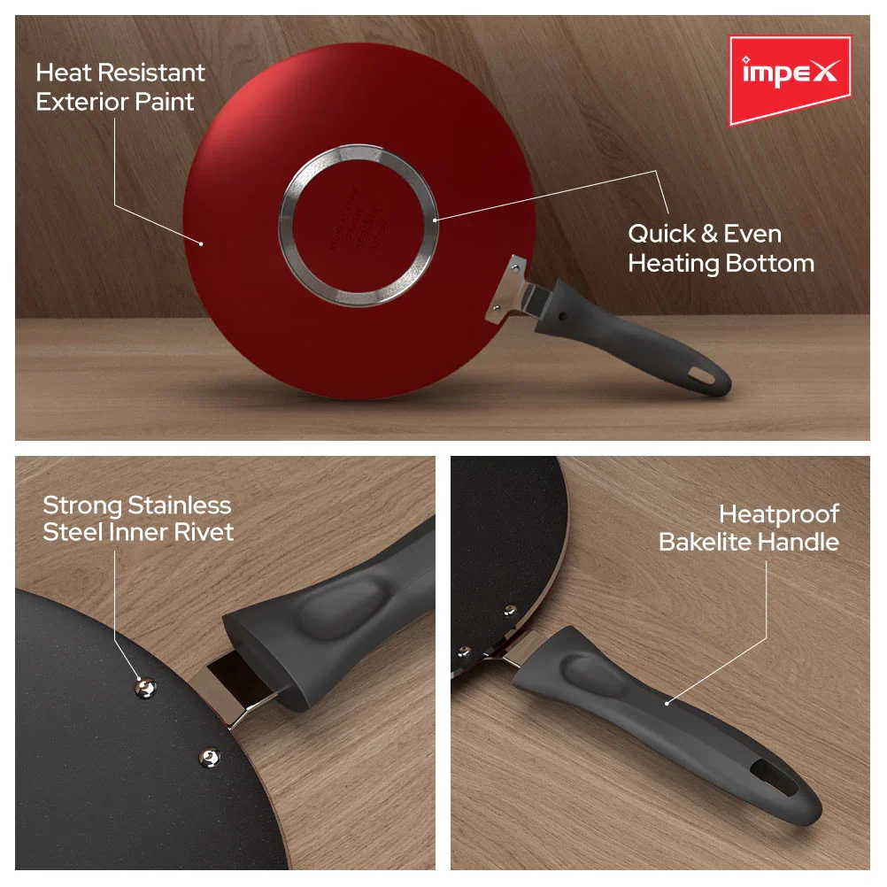 Impex Nonstick Aluminium Tawa Pan (ICTP-28) - Image 4