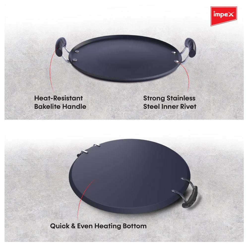 Impex IPT 36 HV Nonstick Aluminium Induction Base Pathiri Tawa - Image 4