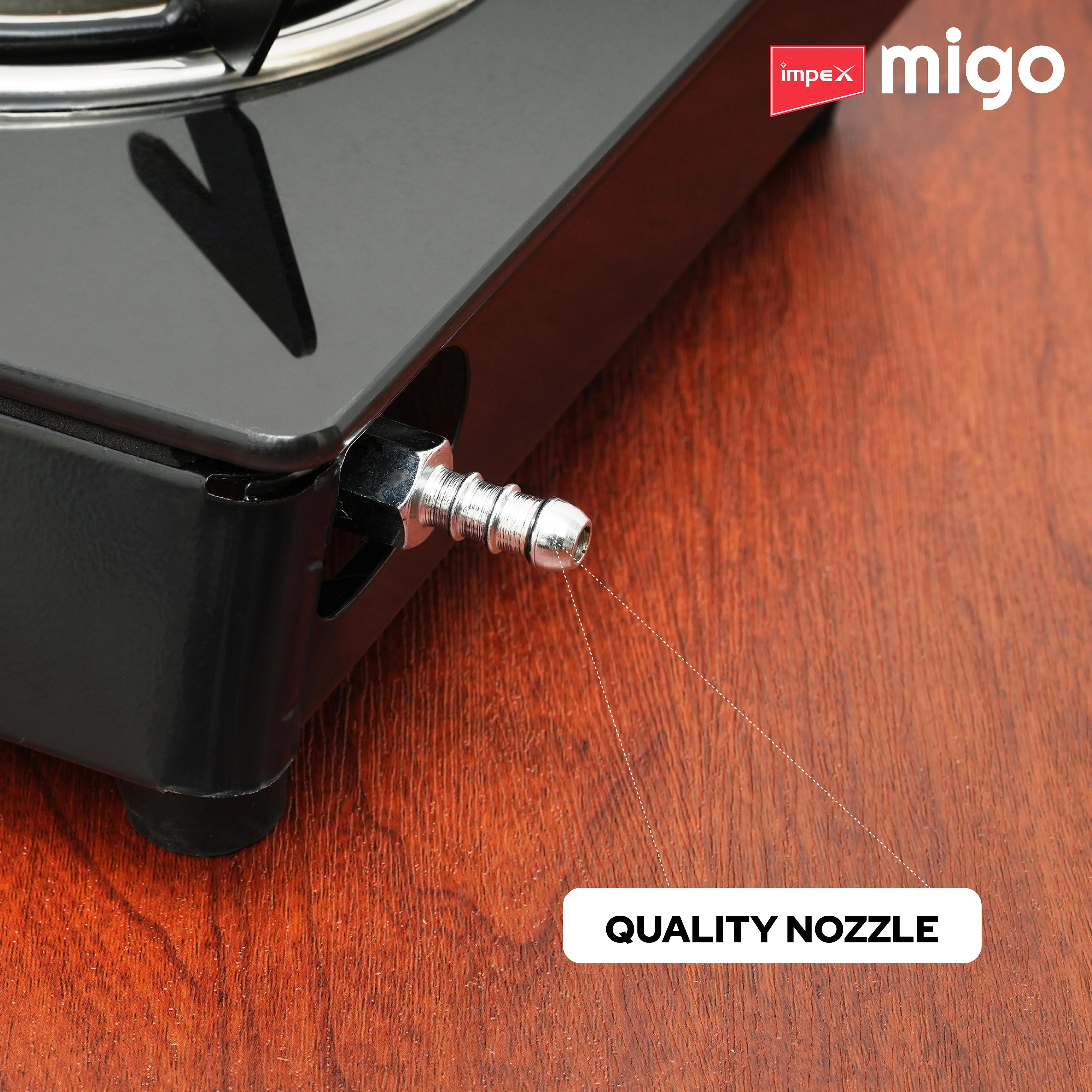 IMPEX Migo 2 Burner Glass top Gas Stove Linea 2B, 6mm Toughened Glass top, 1 Year Warranty - Image 9