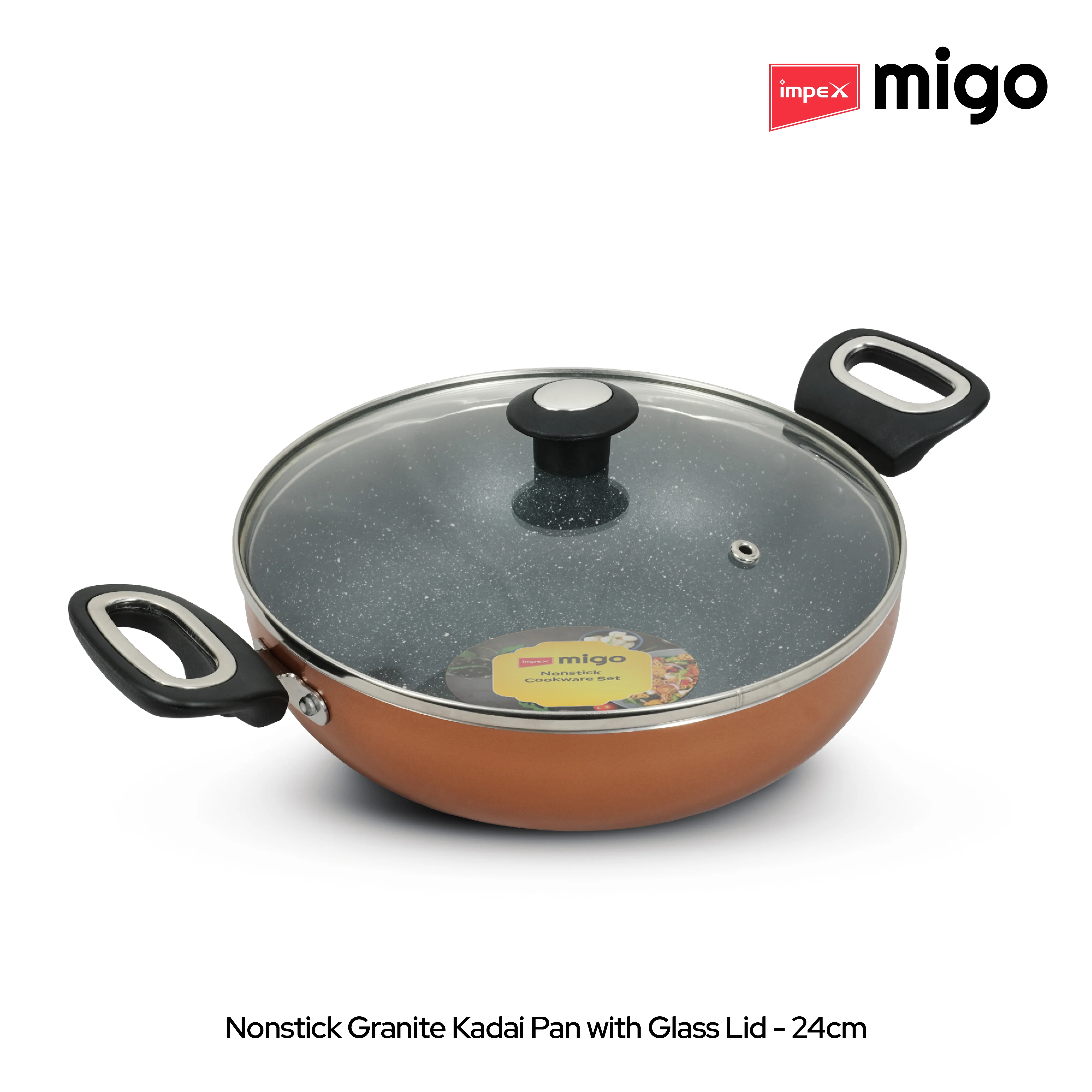 IMPEX Migo Nonstick Granite 4 Pcs Festival Gift Set FKT(Cu), 5-Layer Super Granite Induction Bottom - Image 11