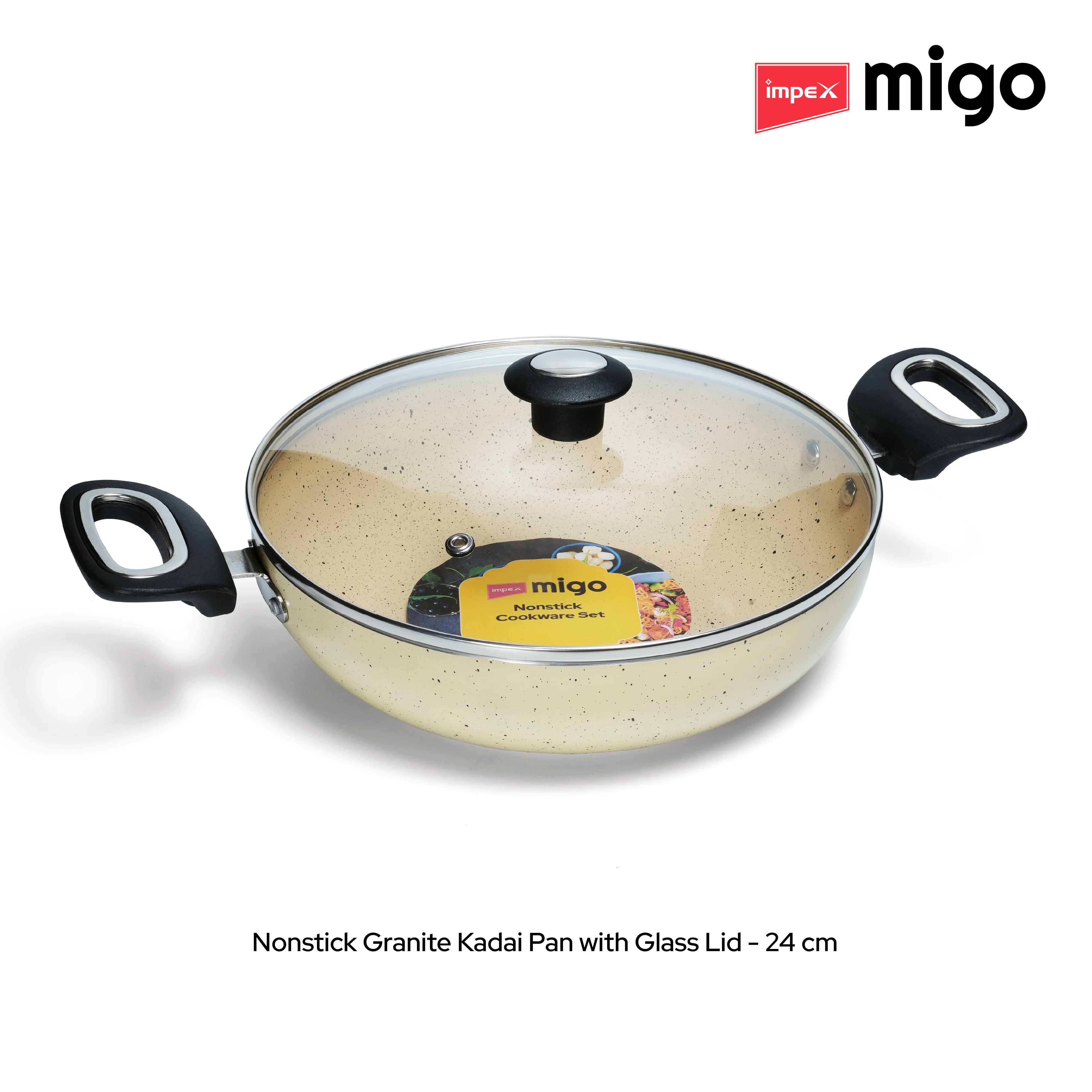 Impex Migo Nonstick Granite 6 Pcs Induction bottom Cookware set - Image 8