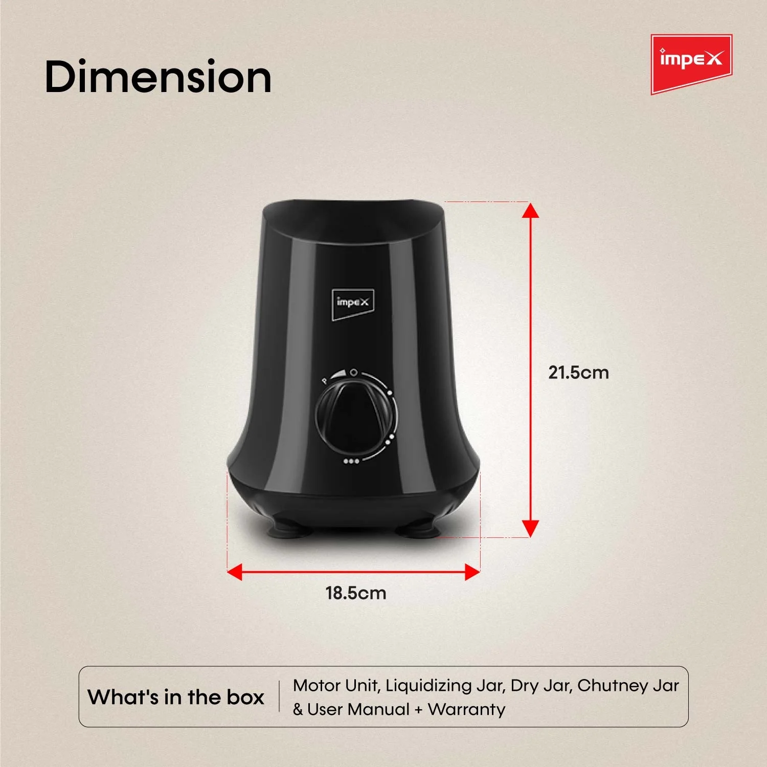 Impex Mixer Grinder (Grind Q 800 Pro ) - Image 5