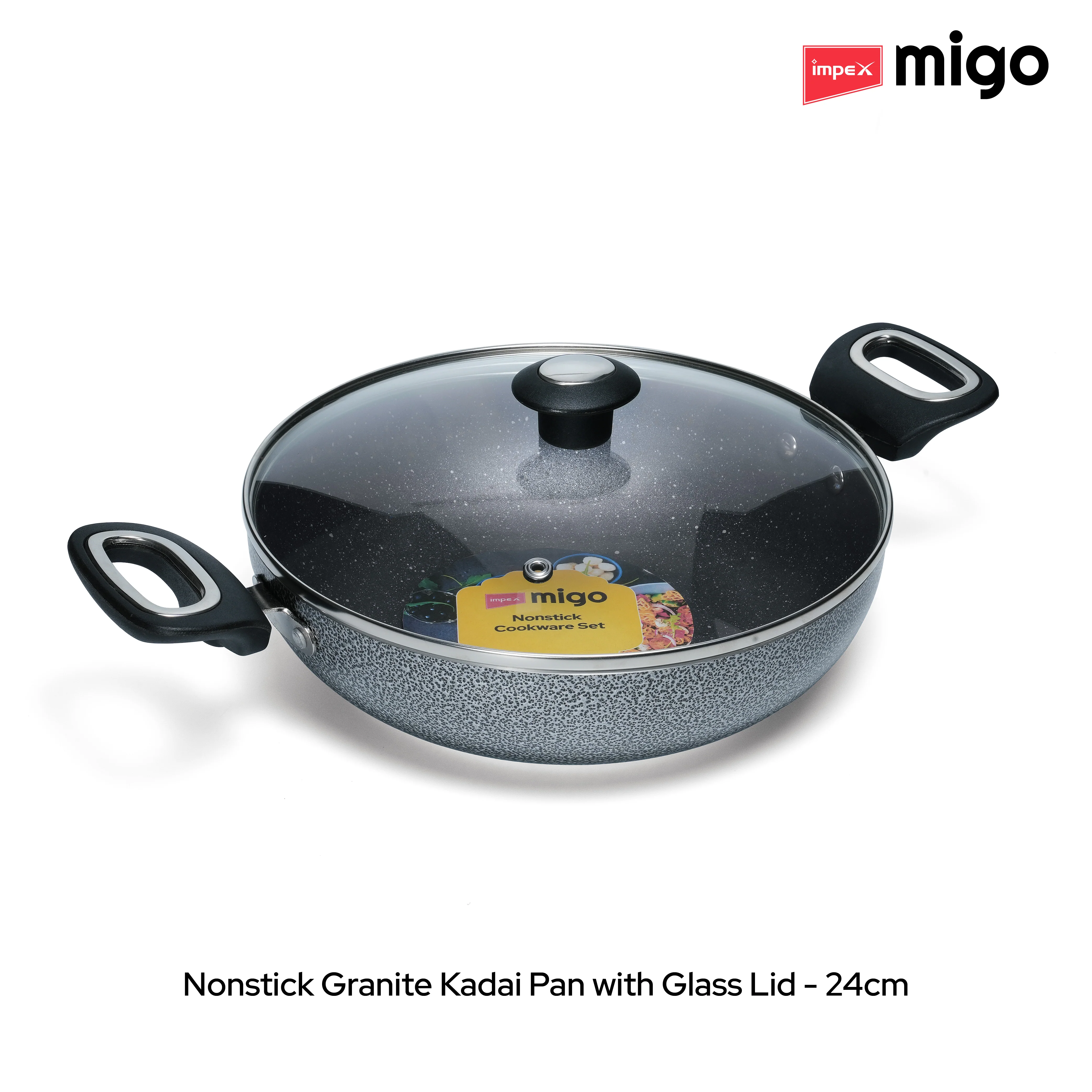 IMPEX Migo Nonstick Granite 6 Pcs Festival Gift Set MFKT(6), 5 Layer Super Granite Induction Bottom - Image 6