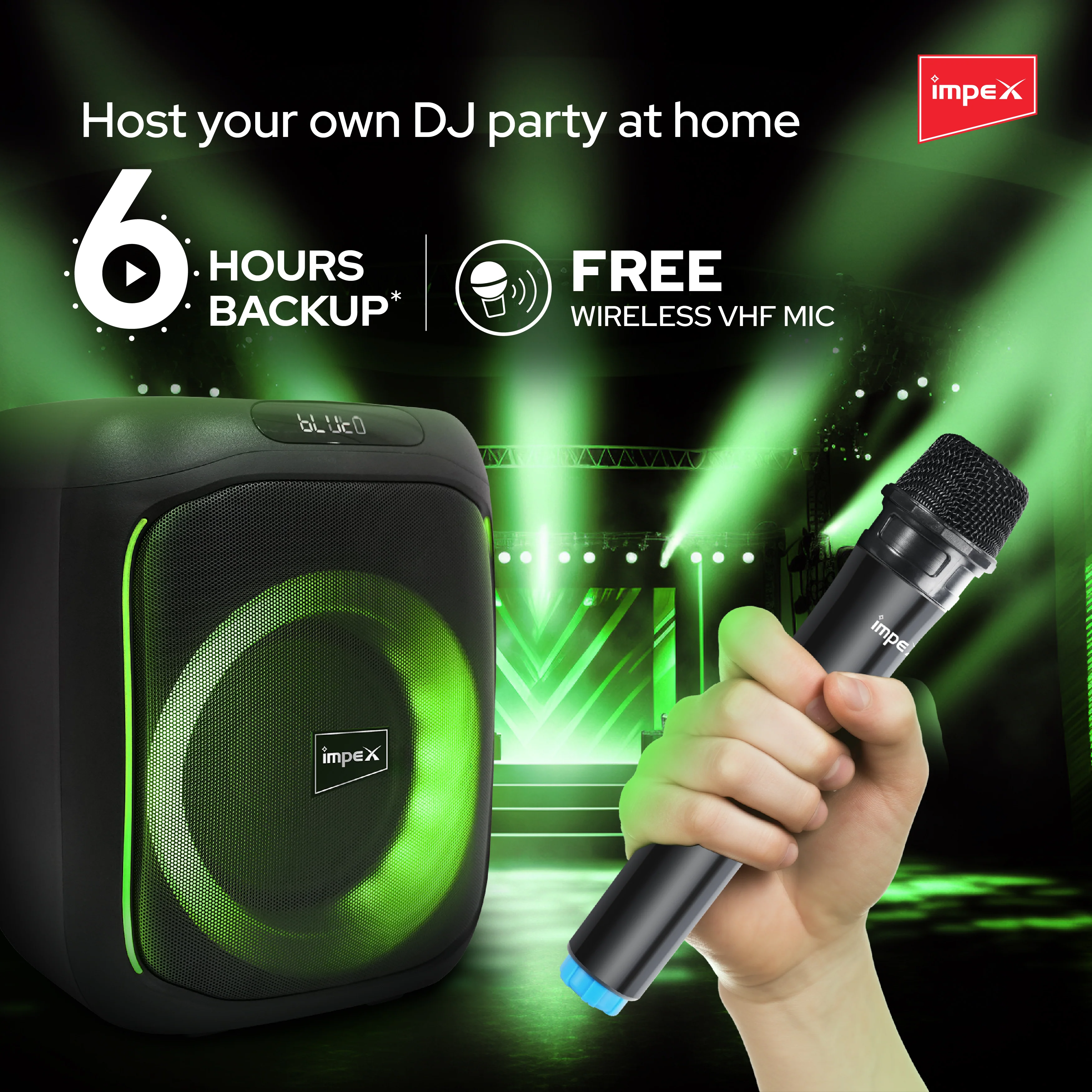 Impex Party Speaker G-Bang G500 Portable Speaker, 1 Year Warranty(Black) - Image 4