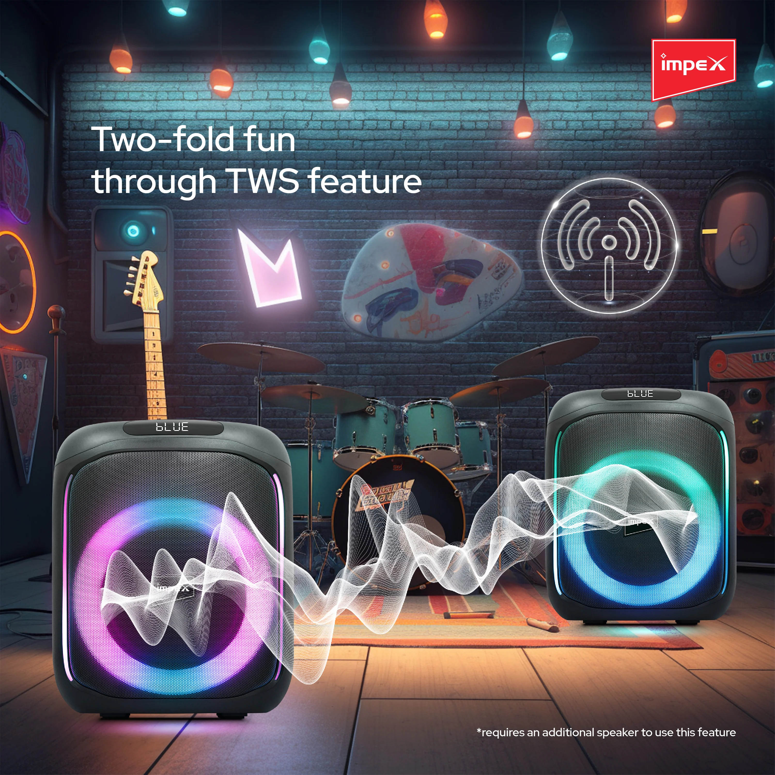 Impex Party Speaker G-Bang G500 Portable Speaker, 1 Year Warranty(Black) - Image 8