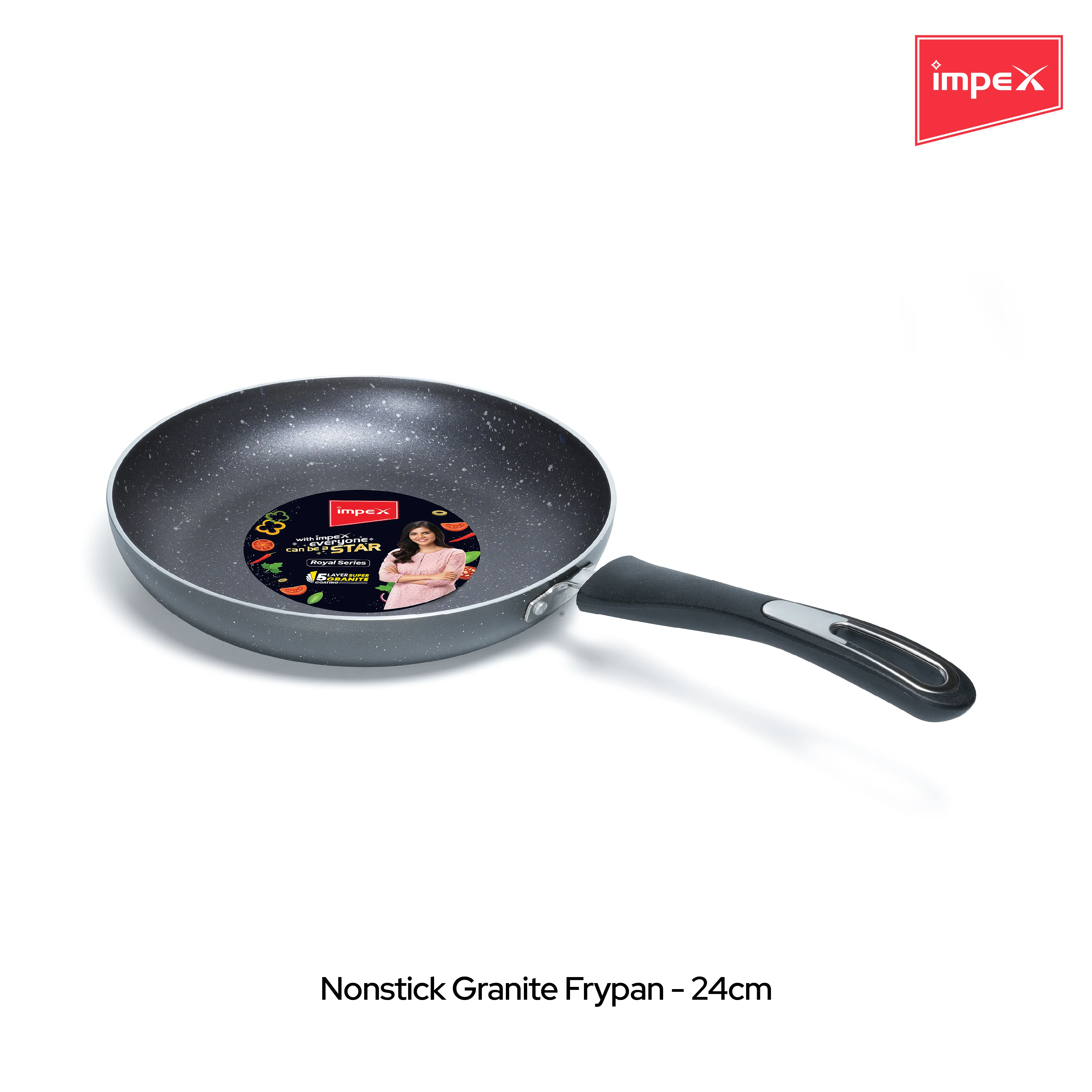 Impex Royal Granite Cookware 4 PCS Set - Grey - Image 8