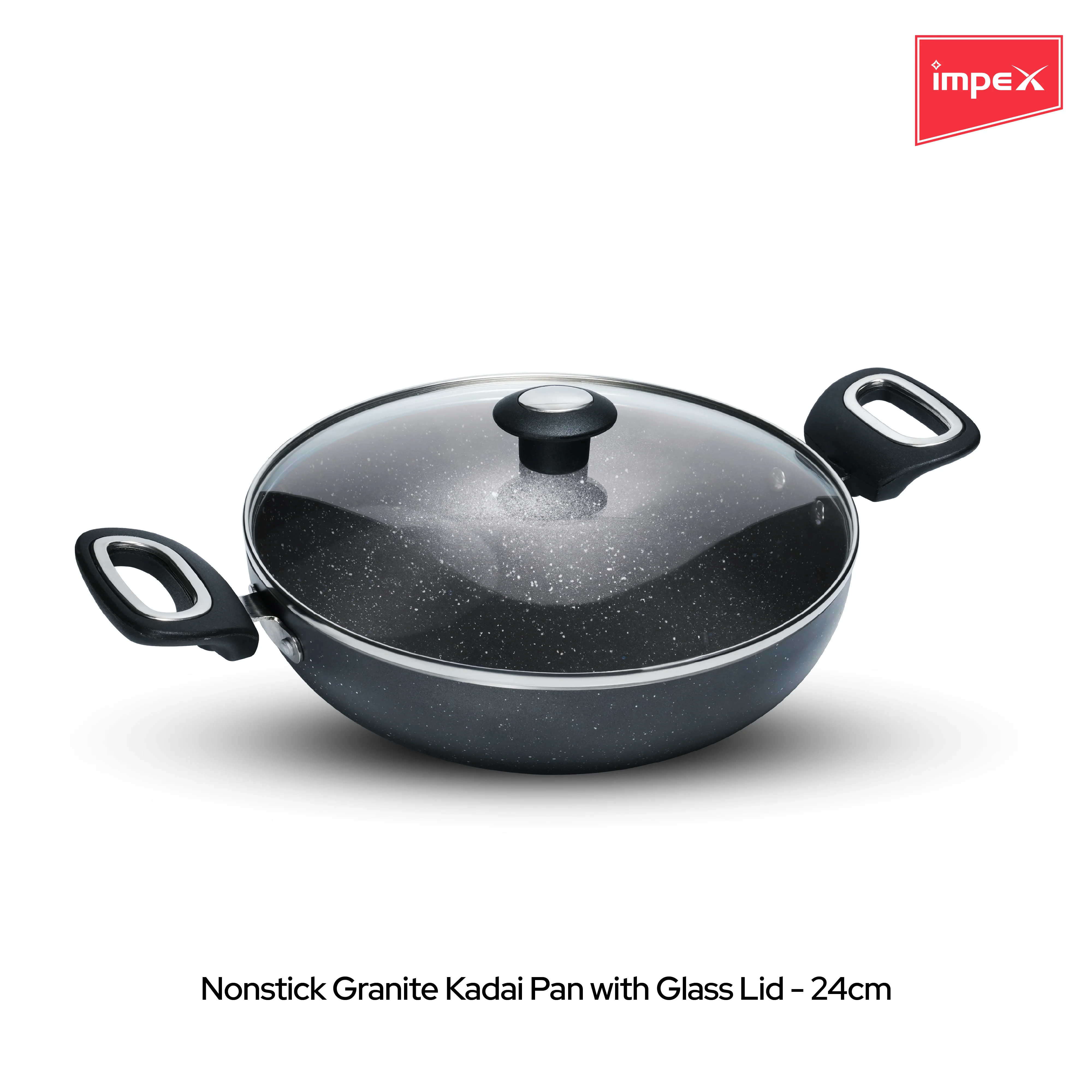 Impex Royal Granite Cookware 4 PCS Set - Grey - Image 9