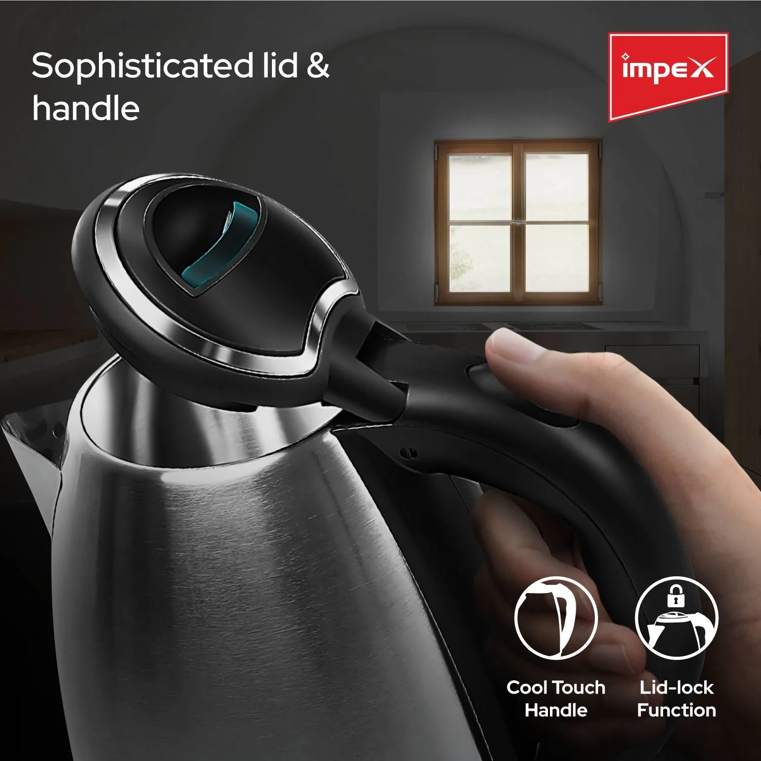 Impex STEAMER-1501 Stainless Steel Electric Kettle (1.5 Litre,1500 Watts,Silver) - Image 5