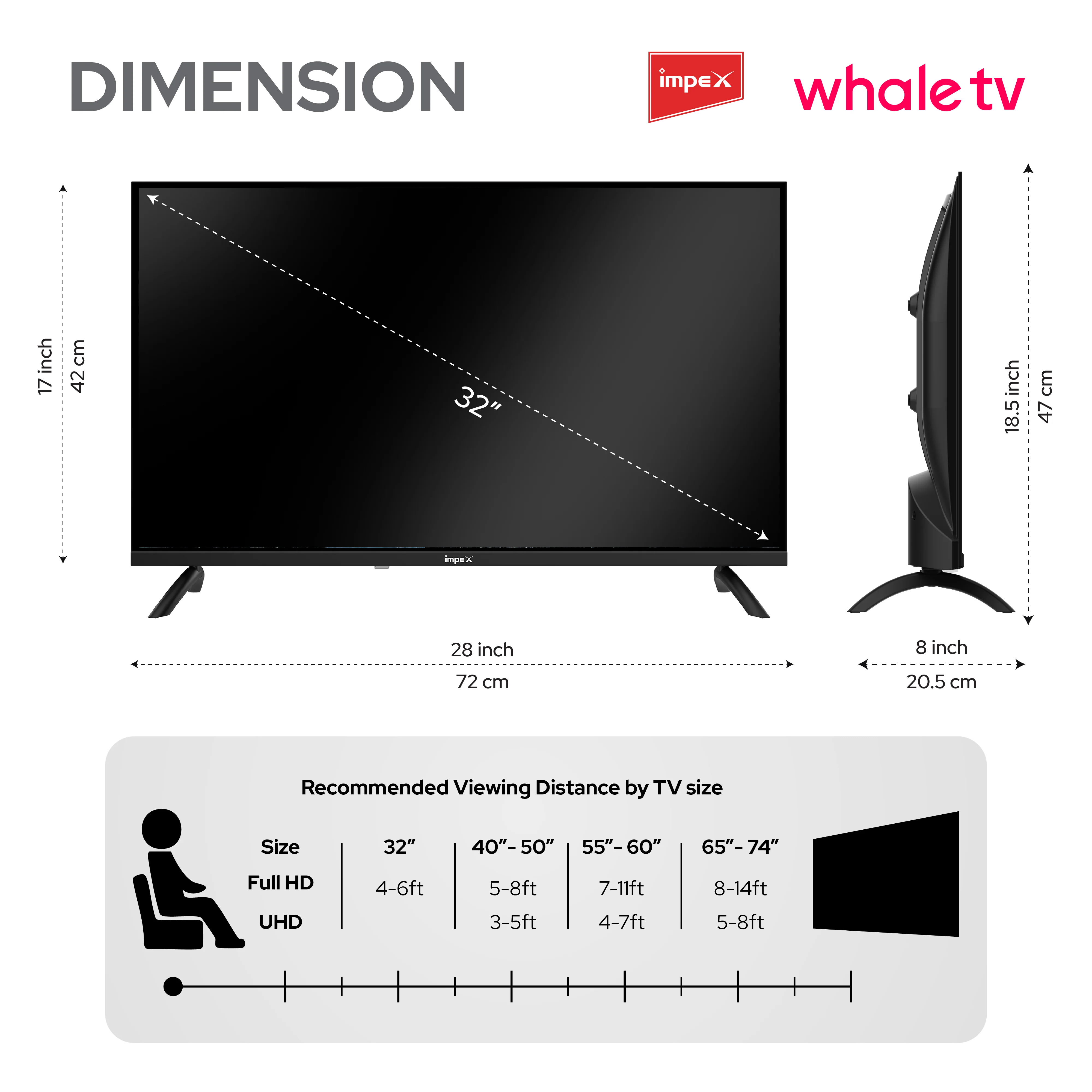Impex WIOS Whale Series 32-inch HD QLED Smart TV (WIOS 32A2QSK1) with HDR10, Dolby Audio, and 3-Year Warranty (Black) - Image 15