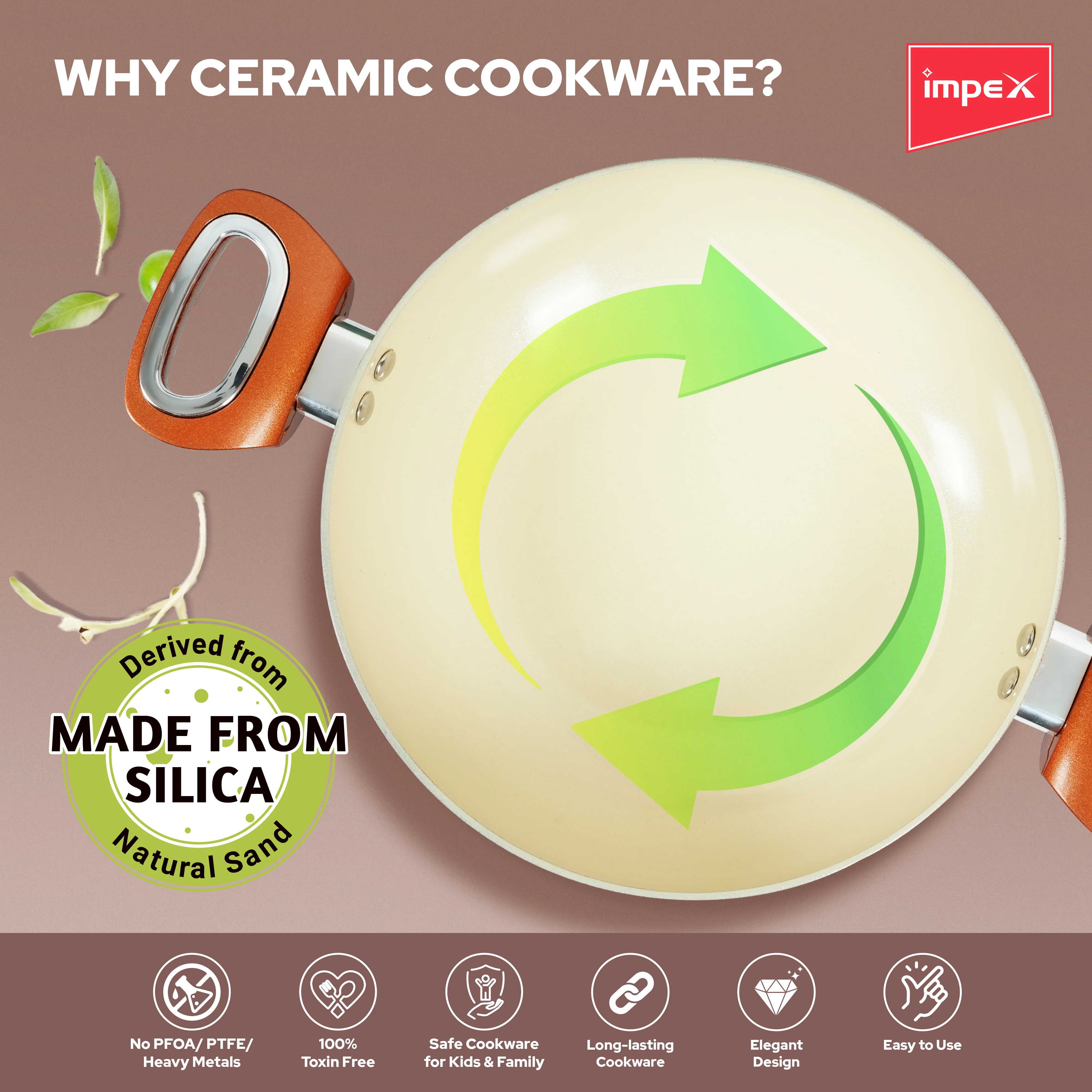 Trucera 4-Piece Ceramic Cookware Set | Tawa, Fry Pan, Kadai | 2 Year Warranty - Image 4