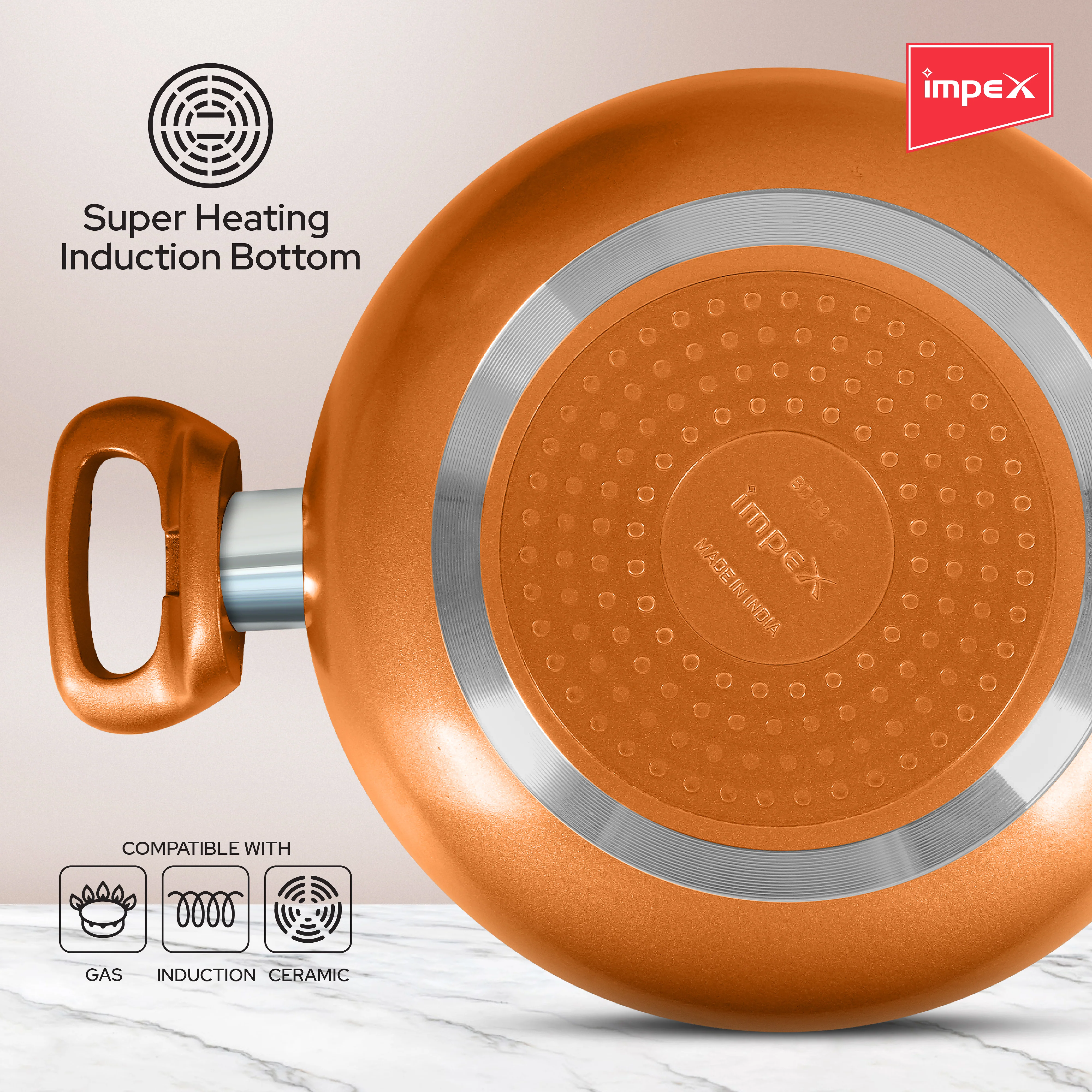 Trucera 4-Piece Ceramic Cookware Set | Tawa, Fry Pan, Kadai | 2 Year Warranty - Image 5