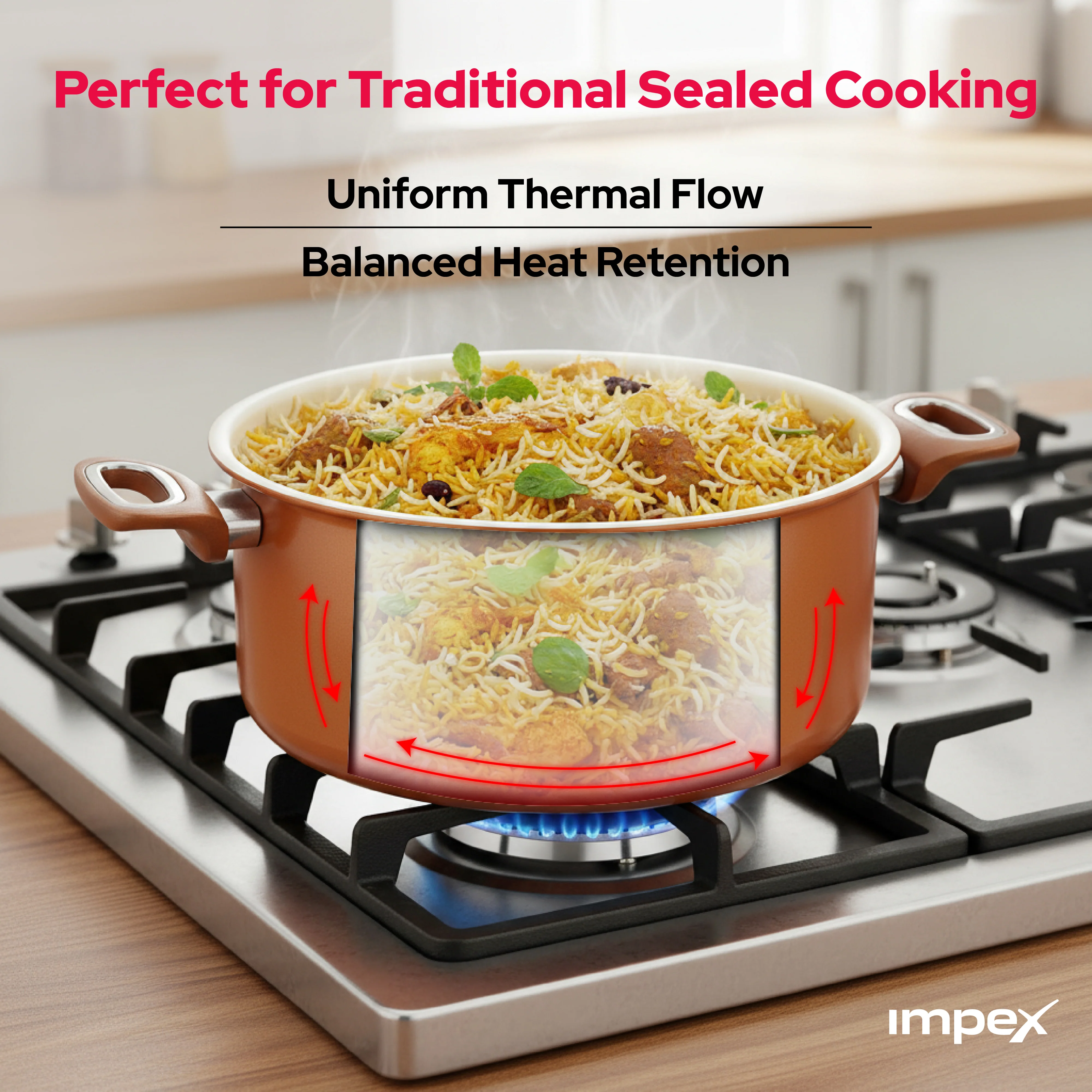 Trucera 8L Ceramic Biriyani Pot | Induction, Non-Stick | 2 Year Warranty - Image 4