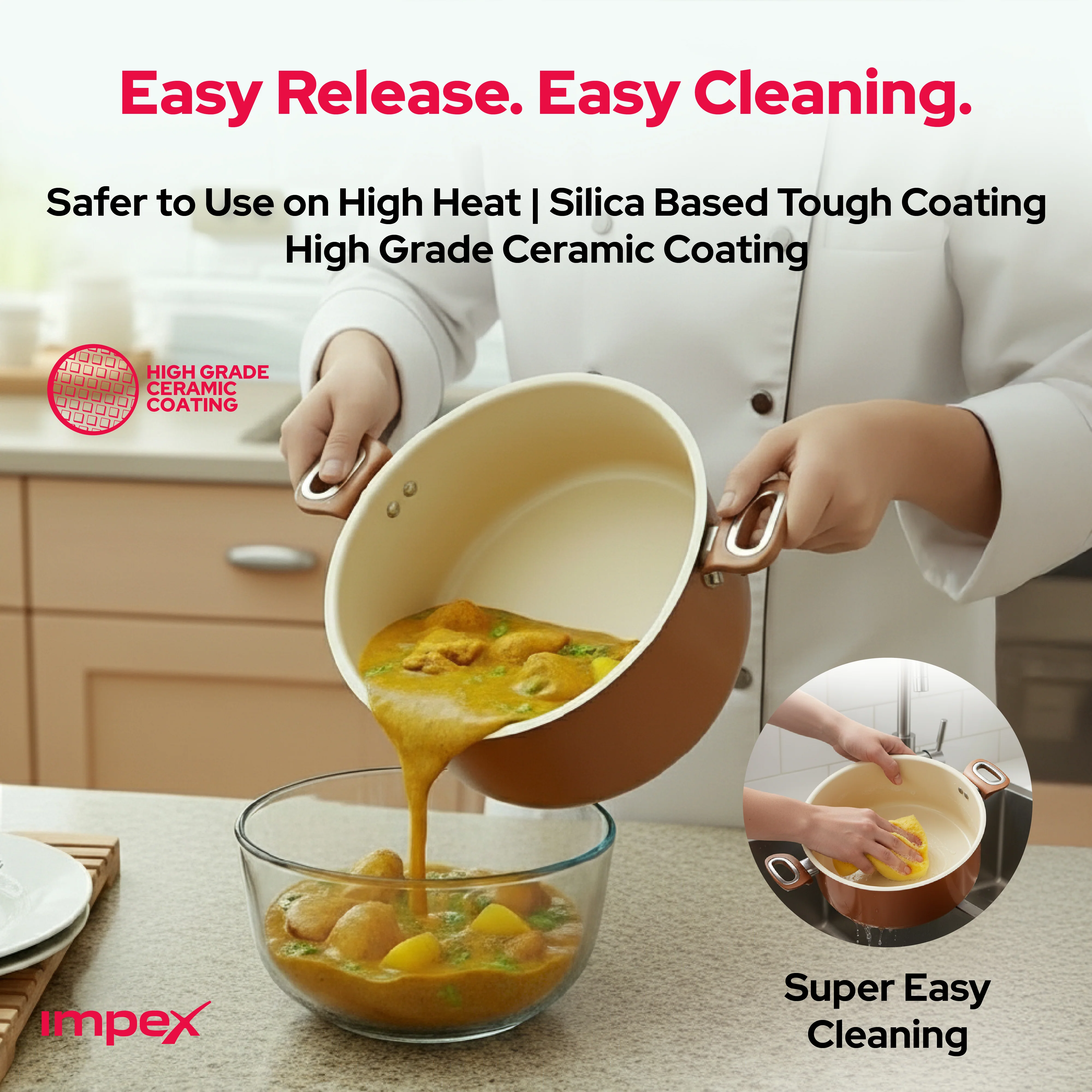 Trucera 8L Ceramic Biriyani Pot | Induction, Non-Stick | 2 Year Warranty - Image 5